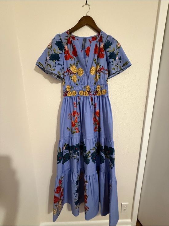 Anthropologie Dresses & Skirts - Anthropologie Lavender Floral Maxi Dress with V-Neck